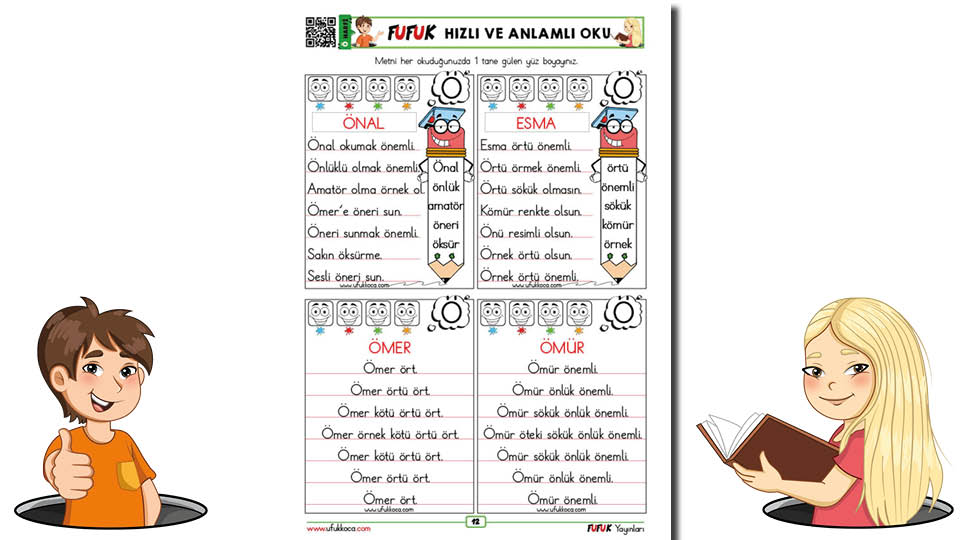 Fufuk Ö Sesi Hızlı ve Anlamlı Okuma Metinleri