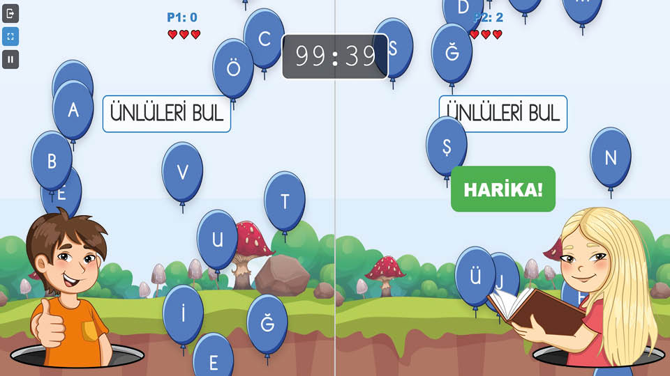 Harf Bilgisi - Ünlü Harfleri Bul
