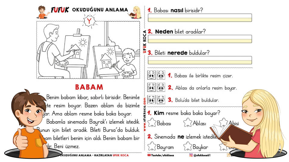 Fufuk B Sesi Okuduğunu Anlama
