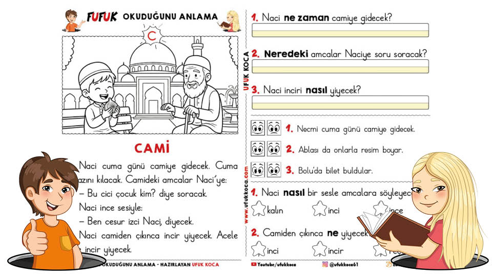 Fufuk C Sesi Okuduğunu Anlama