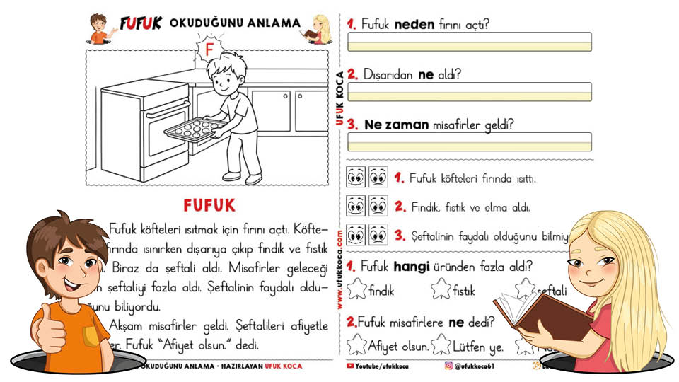 Fufuk F Sesi Okuduğunu Anlama