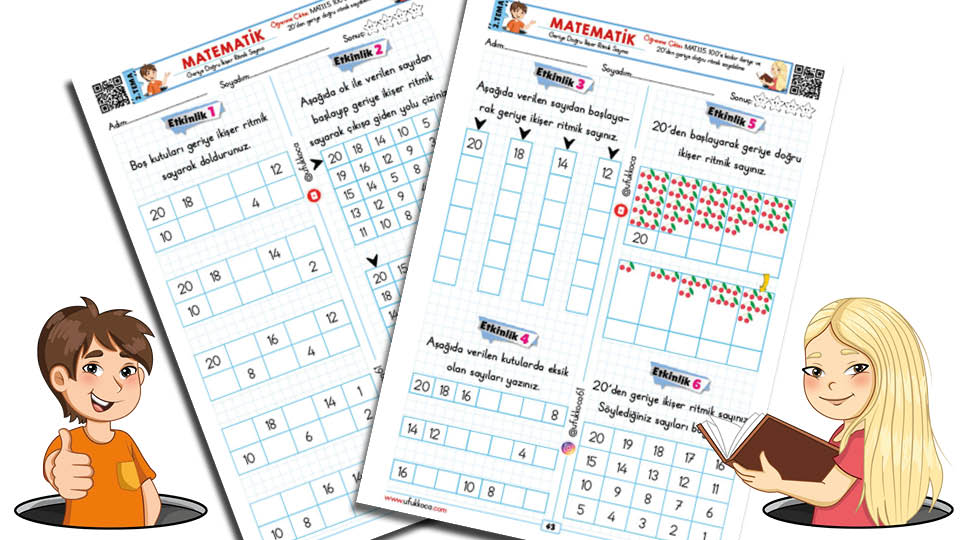 Geri İkişer Ritmik Sayma Etkinlik