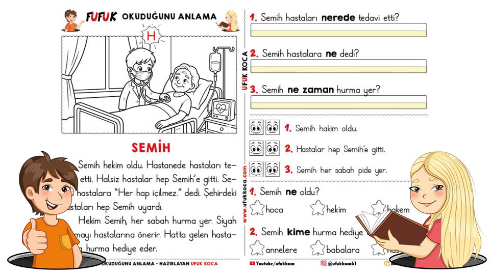 Fufuk H Sesi Okuduğunu Anlama