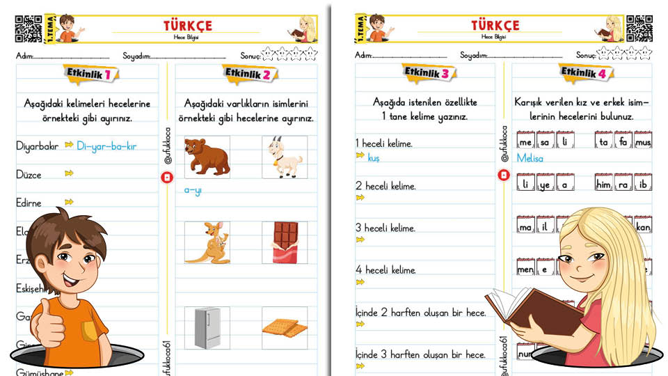 Hece Bilgisi Etkinlik 2