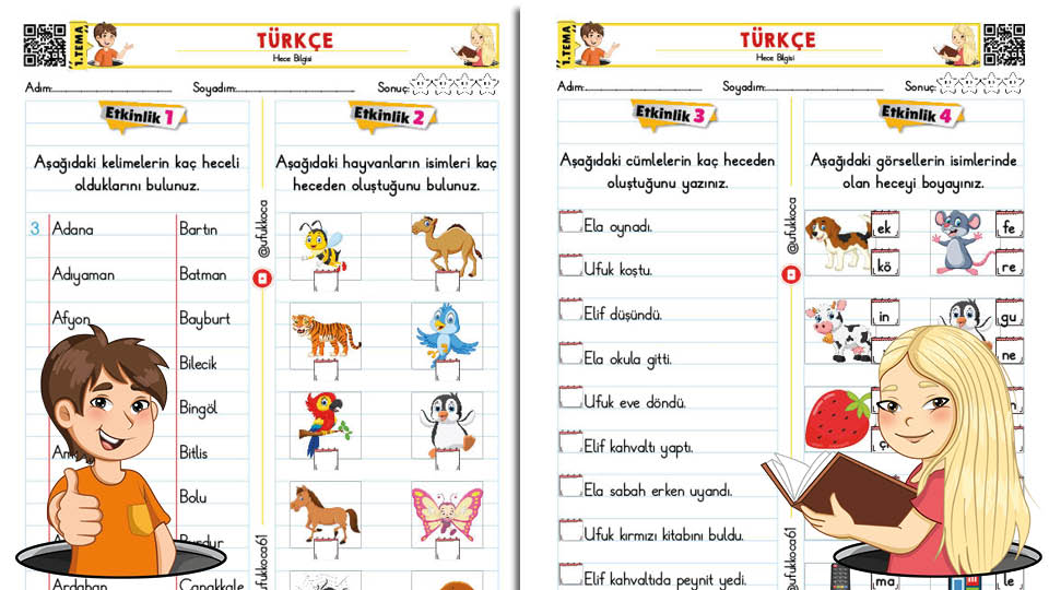 Hece Bilgisi Etkinlik