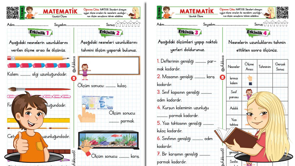 Uzunluk Ölçme Etkinlik 2