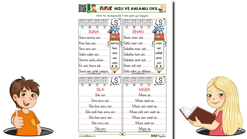 Fufuk S Sesi Hızlı ve Anlamlı Okuma Metinleri