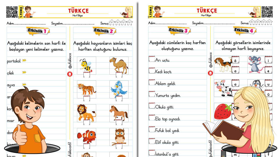 Harf Bilgisi Etkinlik 2