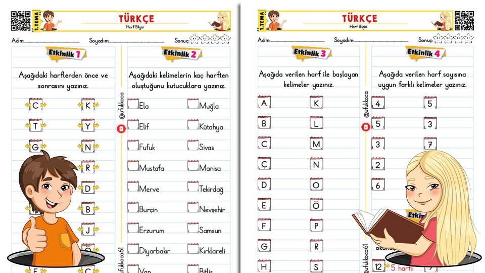 Harf Bilgisi Etkinlik
