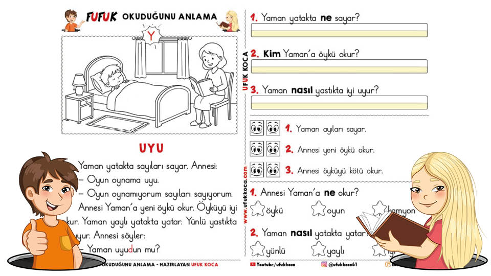 Fufuk Y Sesi Okuduğunu Anlama