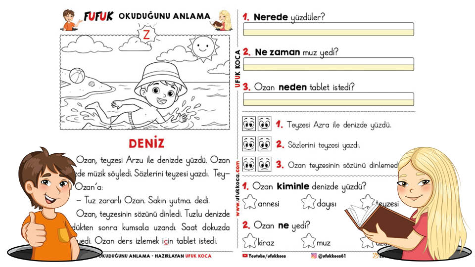 Fufuk Z Sesi Okuduğunu Anlama